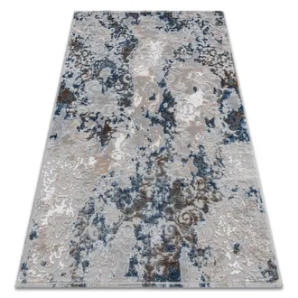RugsX Tappeto Acrilico Vals 6744 Astrazione Vintage Grigio / Blu Grey 80x300 Cm