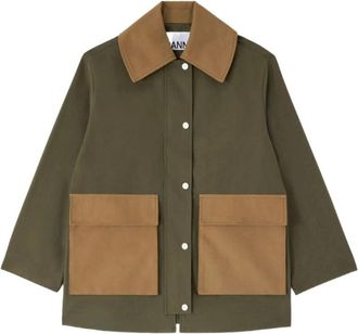 Ganni Light Jacket - female - Ganni - Light Jackets - Green - S/M - Jackets