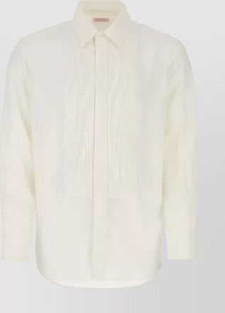 Valentino Garavani collared shirt with front pleat detail