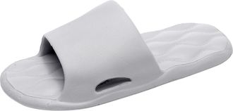 Generic Walking Flip Flops Mens Room Home Non Slip Soft Sole Shoe Slipper Comfortable Shoes Summer Shoes for Men UK Grey