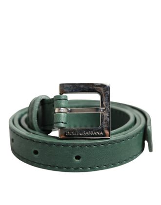 Dolce & Gabbana Leren Riem Groen