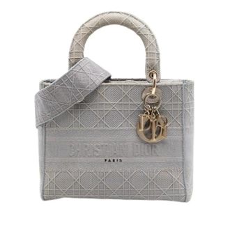Dior Pre-owned Lady D-Lite Handbag - Dames - Pre-owned - Grijs - Maat: ONE Size