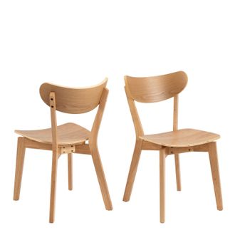 Furniture To Go Roxby Dining Chairs in Oak in Light Oak