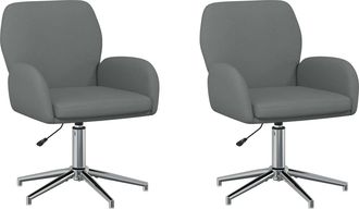 vidaXL Sillas De Escritorio Giratorias 2 Uds. 54 X 58 X 90 Cm Tela Vidaxl