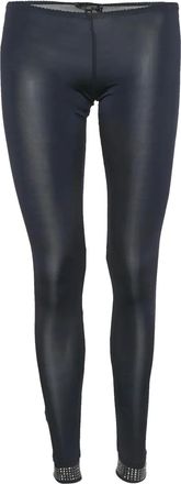 Elisabetta Franchi Leggings con borchie - Blu