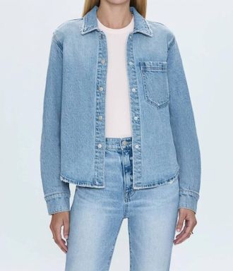 Pistola Denim Jules Fitted Denim Shirt In Blue
