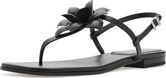 Michael Kors Jacie Thong Sandals Womens Sandals Black : 7.5 M, Leather