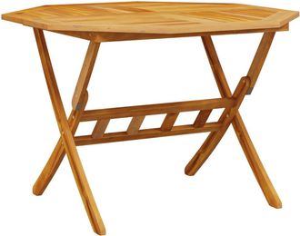 vidaXL Vidaxl - Mesa De Jard&iacute;n Plegable Madera Maciza De Acacia &Oslash;110x75 Cm
