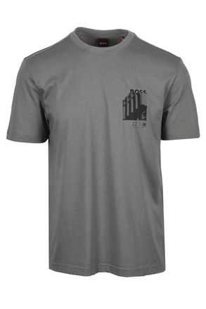 Boss Orange by Hugo Boss Mens TE_BOARD T-SHIRT OPEN GREY Cotton - Size X-Large