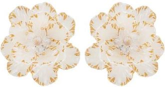 Panacea White Enamel Flower Earrings at Nordstrom