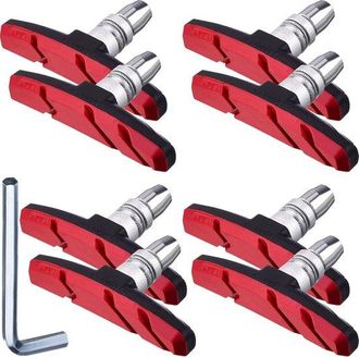 OEM 4 Pares Pastillas Freno Tipo V Bicicleta (70 Mm), Tuercas Hexagonales Acero Inoxidable Montaje, Pastillas Freno Universales Bicicleta Monta&ntilde;a