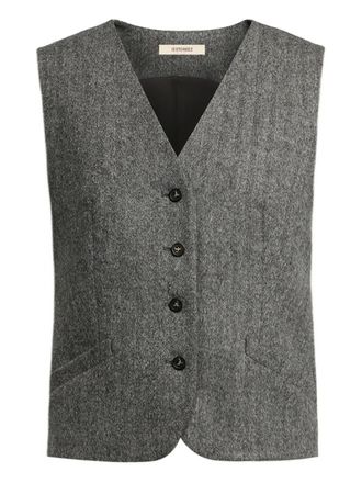 12 Storeez Gilet con bottoni - Grigio