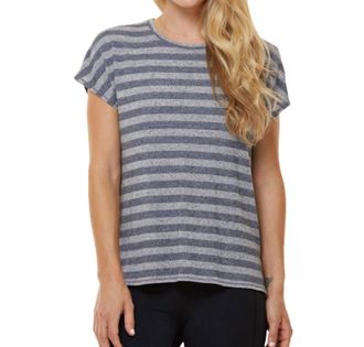 Shape Active Stripe Boxy Tee In Heather Grey Stripe