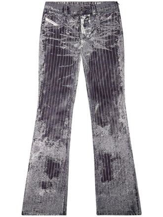 Diesel Jeans dritti Retty gessati - Nero