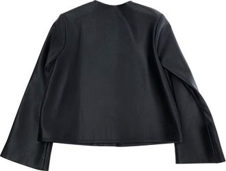 Marni Girls Ecoleather Jacket Black Polyester Blazers