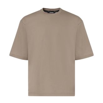 Jacquemus T-Shirt Rond Carr&eacute; - - Tops - Uomo - Beige - M
