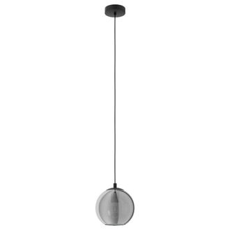 Eglo L&aacute;mpara Colgante Eglo Ariscani 40w Forma Esf&eacute;rica &Oslash; 20 Cm. Sal&oacute;n Y Comedor. Estilo Moderno, Sofisticado Y Dise&ntilde;o. Acero. Color Negro Y Negro Transpare