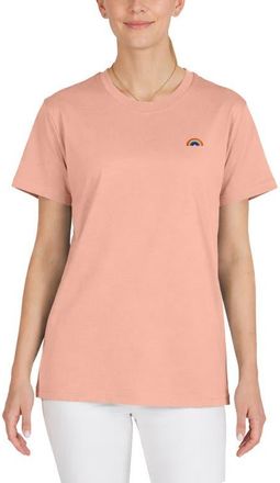 Dalix Womens Rainbow Jersey Relaxed Tee in Terracotta at Nordstrom, Size Xx-Large