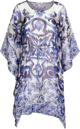 Dolce & Gabbana Short Majolica-Print Caftan