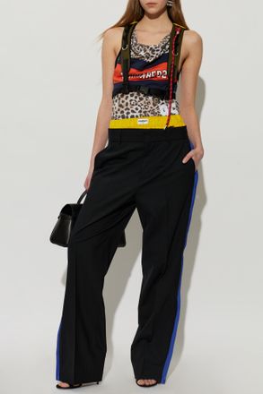 Dsquared2 Flared Leg Trousers, Womens, White