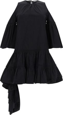 J.W.Anderson A-Line Mini Dress With Cascading Ruffles And Cut-Out Shoulders