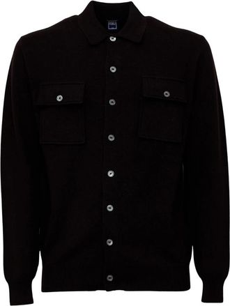Fedeli Overshirt - Heren - Cashmere truien - Bruin - XL - Kasjmier - Truien & Vesten