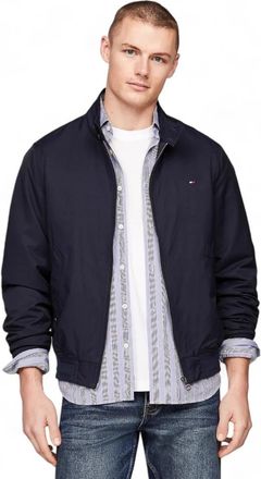 Tommy Hilfiger Waterafstotend Harringtonjack - Heren - Zomerjassen - Blauw - S - Katoen - Jassen