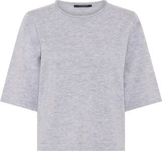 Bruuns Bazaar Chalina BBAndra Knit - Dames - T-shirts - Grijs - XL - Leer - Tops