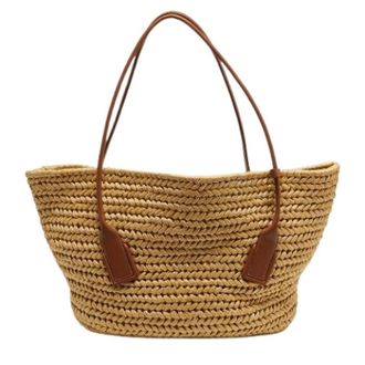 Bottega Veneta Pre-owned Tote Bags, female, Beige, Size: ONE SIZE Pre-owned Acro Tote