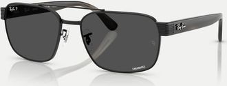 Ray-Ban Rb3751 Polarized+ - Occhiali da sole neri con lenti ultra polarizzate grigie-Nero