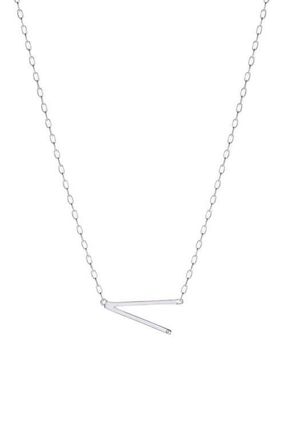 Alex and Ani Silver Elongated Initial Pendant Necklace in Silver - V at Nordstrom