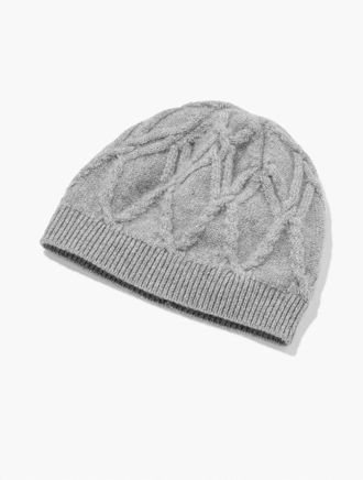 Talbots Metallic Cashmere Beanie - Grey Sky Heather/Silver - 001 Talbots