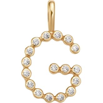 Made by Mary CZ Poppy Charm in Gold Vermeil Initial G at Nordstrom
