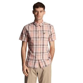 Lyle & Scott Overhemd met korte mouwen voor heren (Roze)