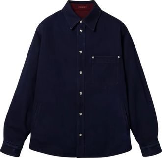 Gucci Blauw Omkeerbaar Shirt - Heren - Casual Overhemden - Blauw - M - Overhemden