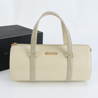 Burberry Beige Leather Handbag Tote Bag (Pre-Owned)