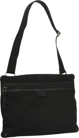Gucci Pre-owned Canvas gucci-bags - Dames - Vintage Schoudertas - Zwart - ONE Size - Vintage