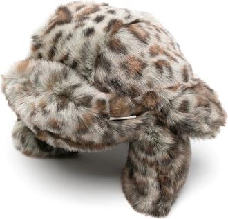 Ruslan Baginskiy Leopard-print Trapper Hat
