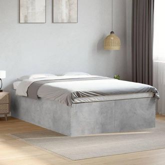 vidaXL Vidaxl - Estructura De Cama Madera De Ingenier&iacute;a Gris Hormig&oacute;n 120x190cm
