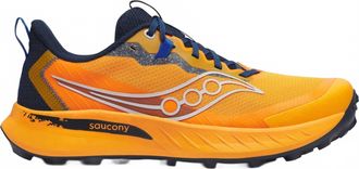 Saucony Mens Peregrine 15 Trail Shoe In Peel/navy Orange