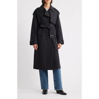 Bernardo Belted Trench Coat in Black at Nordstrom Rack, Size Xx-Large