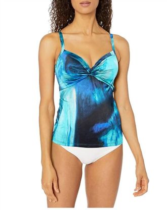 Seafolly Ocean Ombre Dd Tankini In Blue Opal