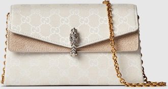 Gucci Dionysus Small Shoulder Bag, White, GG Canvas