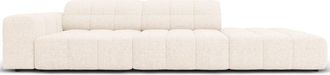 BLOOMINGLOFT 3-Sitzer Design Sofa Chicago mit Ottomane rechts, Chenille-Bezug
