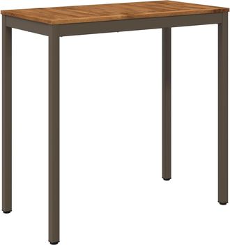 vidaXL Mesa De Bar Para Jard&iacute;n Natural Y Caf&eacute; 108,5 X 55 X 105 Cm Vidaxl