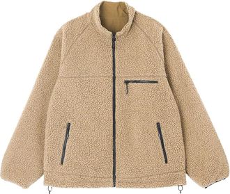 Gramicci Reversible Sherpa Jacket - Heren - Fleece jassen - Beige - XS - Nylon - Fitness