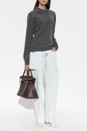 Maison Margiela Jeans With Slits, Womens, Light Blue