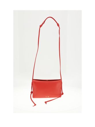 Celine Womens Shoulder Bag Trio Flap Ultra Red Lamb (ovis Aries)