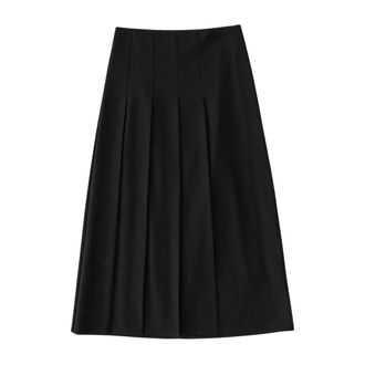 STUDIO NICHOLSON Midi Skirts, female, Black, Size: M Gathered Skirt