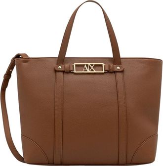 A|X Armani Exchange Tassen, Dames, Bruin, ONE Size, Leer, Shopper Bag
